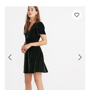 MADEWELL dark green velvet dress